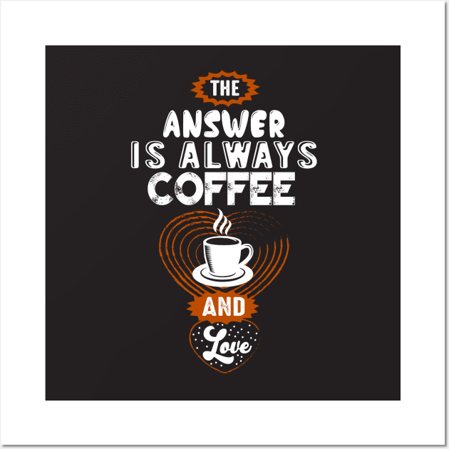 The Answer is Always Coffee Coffee Lover Mother Wall Art by ThreadSupreme